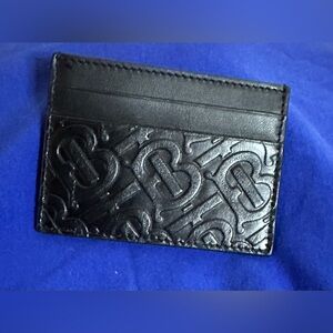Burberry Black Leather Card Holder